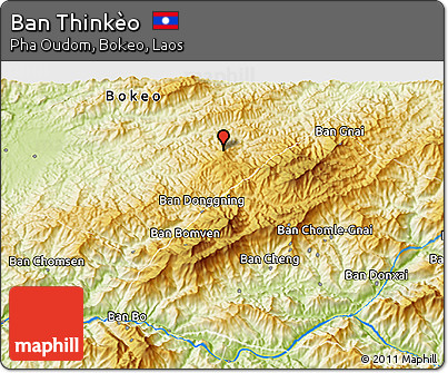 Physical 3D Map of Ban Thinkèo