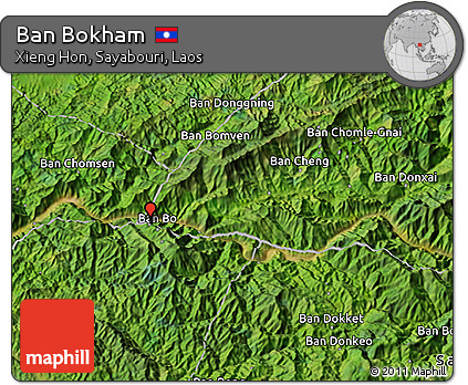 Satellite 3D Map of Ban Bokham