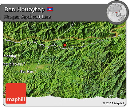 Satellite 3D Map of Ban Houaytap
