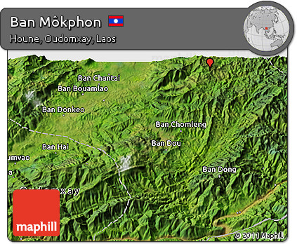 Satellite 3D Map of Ban Môkphon