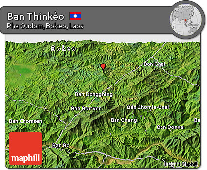 Satellite 3D Map of Ban Thinkèo