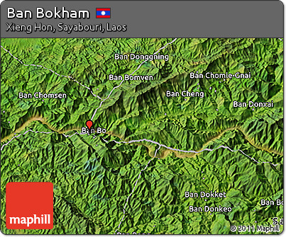 Satellite 3D Map of Ban Bokham