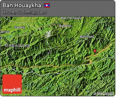 Satellite 3D Map of Ban Houaykha