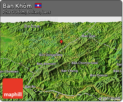 Satellite 3D Map of Ban Khôm