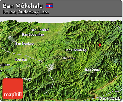 Satellite 3D Map of Ban Môkchalu