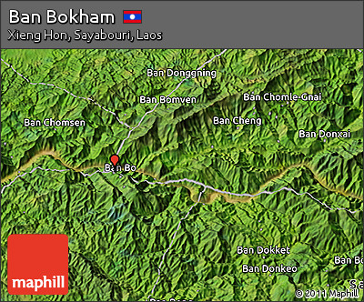 Satellite 3D Map of Ban Bokham