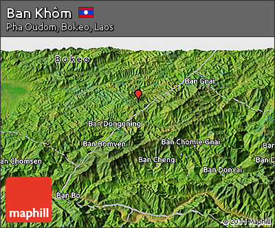 Satellite 3D Map of Ban Khôm