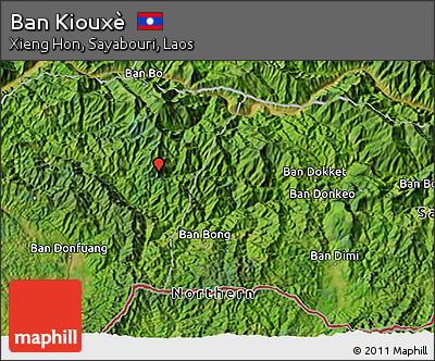 Satellite 3D Map of Ban Kiouxè