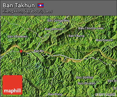 Satellite 3D Map of Ban Takhun