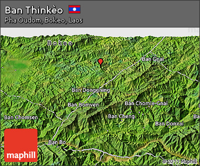 Satellite 3D Map of Ban Thinkèo
