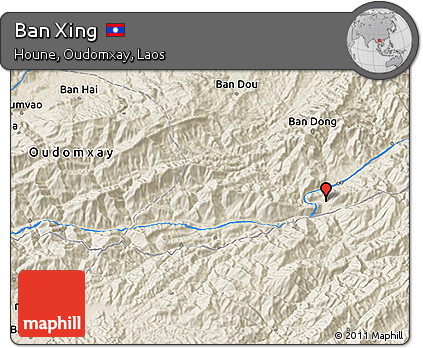 Shaded Relief 3D Map of Ban Xing