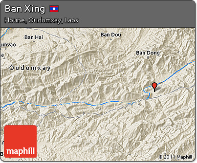 Shaded Relief 3D Map of Ban Xing