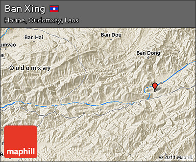 Shaded Relief 3D Map of Ban Xing