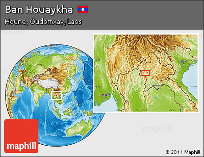 Physical Location Map of Ban Houaykha