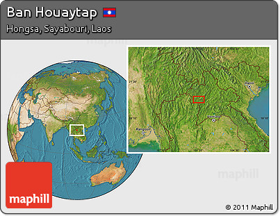 Satellite Location Map of Ban Houaytap