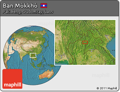 Satellite Location Map of Ban Môkkhô