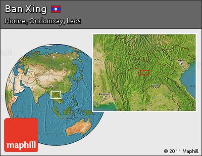 Satellite Location Map of Ban Xing