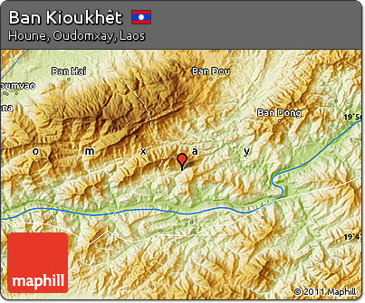 Physical Map of Ban Kioukhêt