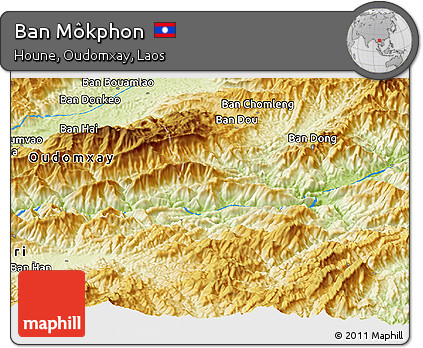 Physical Panoramic Map of Ban Môkphon