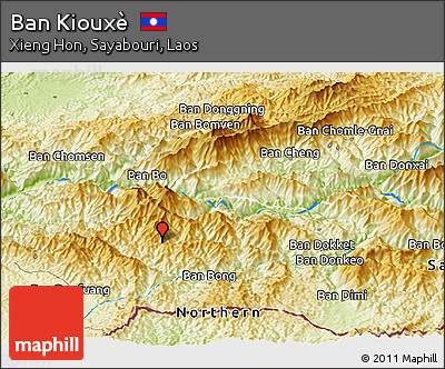 Physical Panoramic Map of Ban Kiouxè