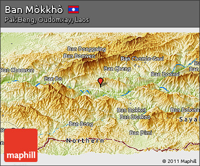 Physical Panoramic Map of Ban Môkkhô