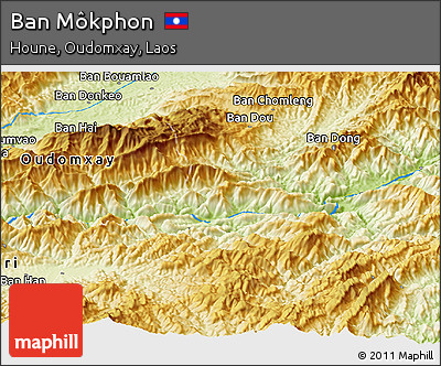 Physical Panoramic Map of Ban Môkphon