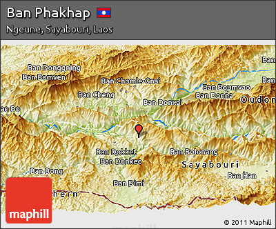 Physical Panoramic Map of Ban Phakhap