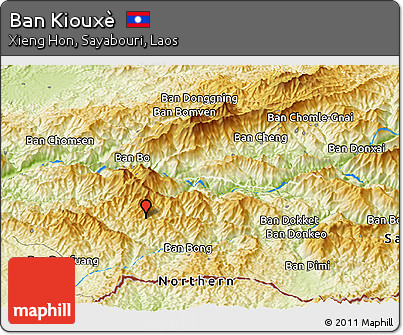 Physical Panoramic Map of Ban Kiouxè