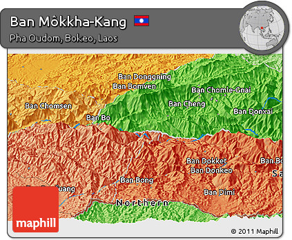 Political Panoramic Map of Ban Môkkha-Kang