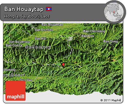 Satellite Panoramic Map of Ban Houaytap