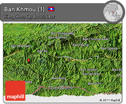 Satellite Panoramic Map of Ban Khmou (1)