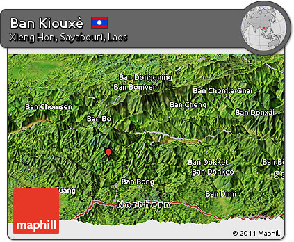 Satellite Panoramic Map of Ban Kiouxè