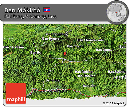 Satellite Panoramic Map of Ban Môkkhô
