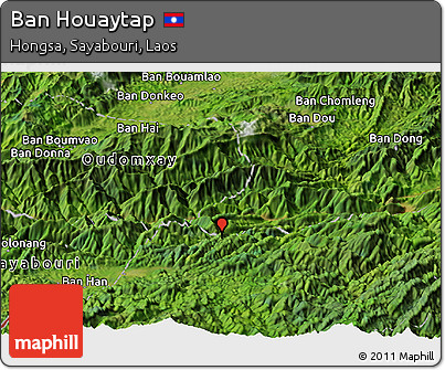 Satellite Panoramic Map of Ban Houaytap