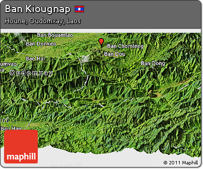 Satellite Panoramic Map of Ban Kiougnap