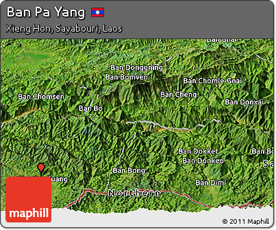 Satellite Panoramic Map of Ban Pa Yang