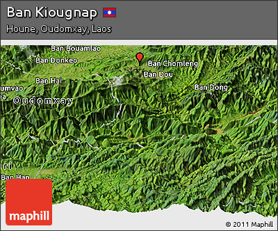 Satellite Panoramic Map of Ban Kiougnap
