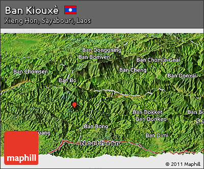 Satellite Panoramic Map of Ban Kiouxè