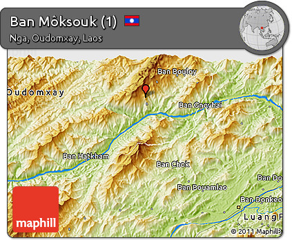 Physical 3D Map of Ban Môksouk (1)