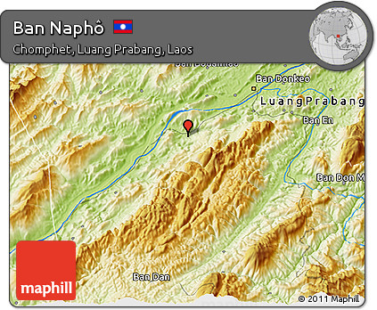 Physical 3D Map of Ban Naphô