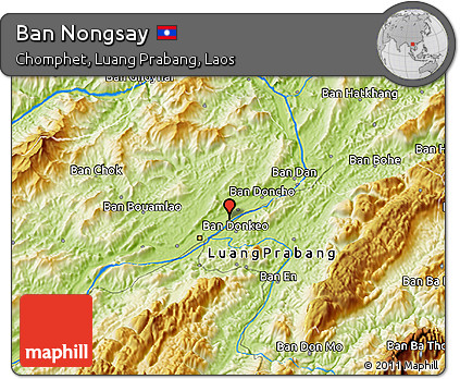 Physical 3D Map of Ban Nongsay