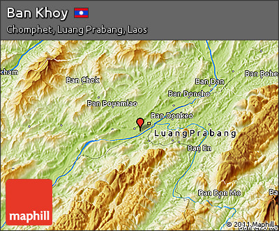 Physical 3D Map of Ban Khoy