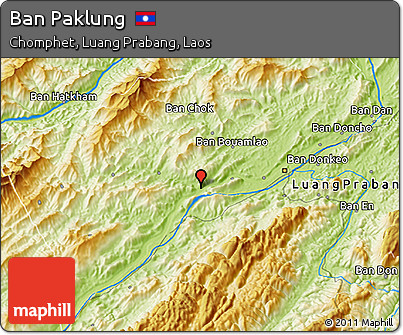 Physical 3D Map of Ban Paklung