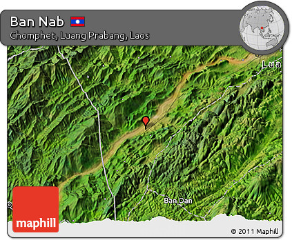 Satellite 3D Map of Ban Nab