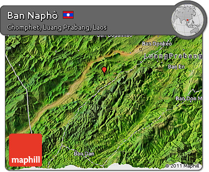 Satellite 3D Map of Ban Naphô
