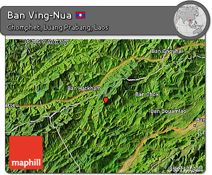 Satellite 3D Map of Ban Ving-Nua