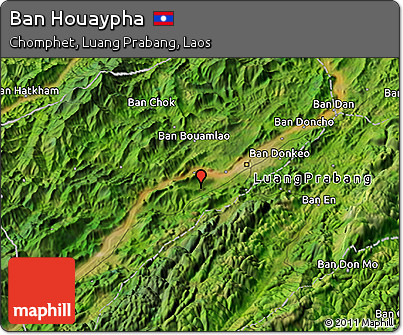 Satellite 3D Map of Ban Houaypha