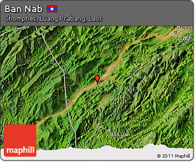 Satellite 3D Map of Ban Nab