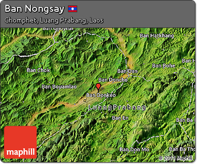 Satellite 3D Map of Ban Nongsay