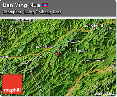 Satellite 3D Map of Ban Ving-Nua